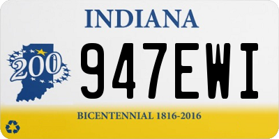 IN license plate 947EWI