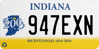 IN license plate 947EXN