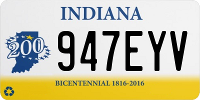 IN license plate 947EYV