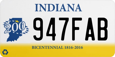 IN license plate 947FAB