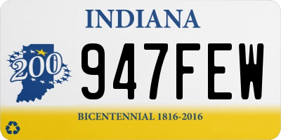 IN license plate 947FEW