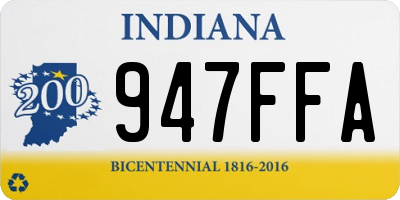 IN license plate 947FFA