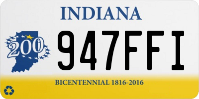 IN license plate 947FFI