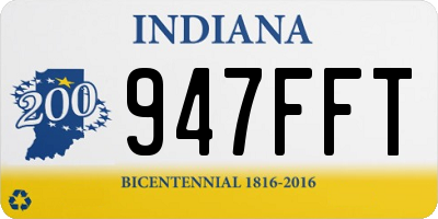 IN license plate 947FFT