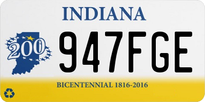 IN license plate 947FGE