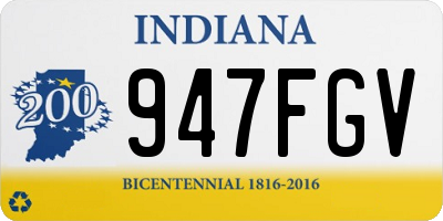 IN license plate 947FGV