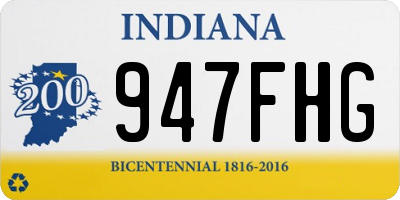 IN license plate 947FHG