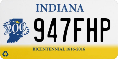 IN license plate 947FHP
