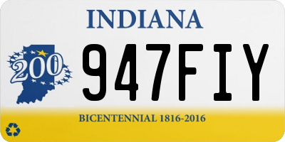 IN license plate 947FIY