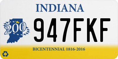 IN license plate 947FKF