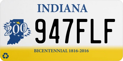IN license plate 947FLF