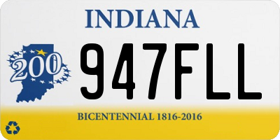 IN license plate 947FLL