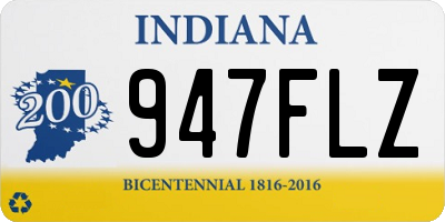 IN license plate 947FLZ