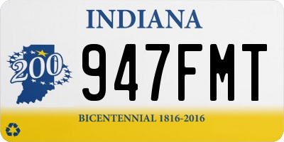 IN license plate 947FMT