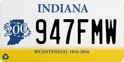 IN license plate 947FMW