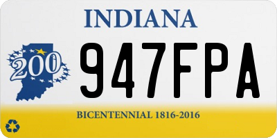 IN license plate 947FPA