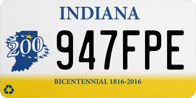 IN license plate 947FPE