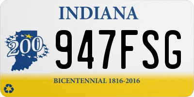 IN license plate 947FSG