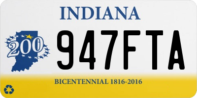 IN license plate 947FTA