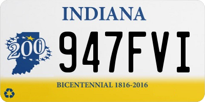 IN license plate 947FVI