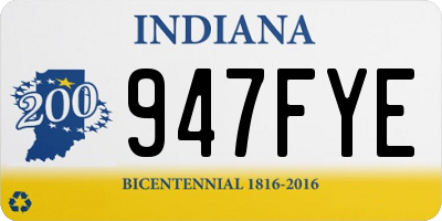IN license plate 947FYE