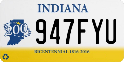 IN license plate 947FYU