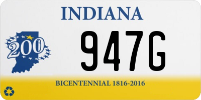 IN license plate 947G