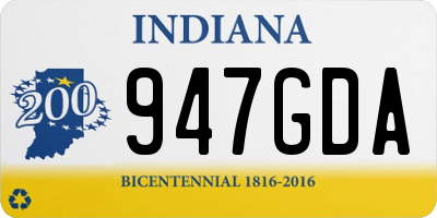 IN license plate 947GDA