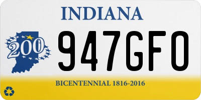 IN license plate 947GFO
