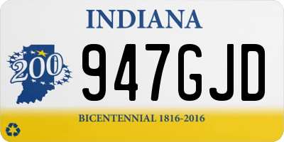 IN license plate 947GJD