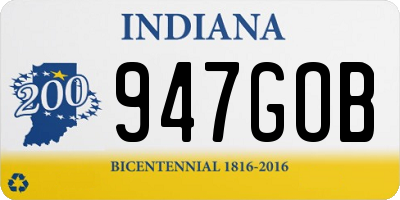 IN license plate 947GOB