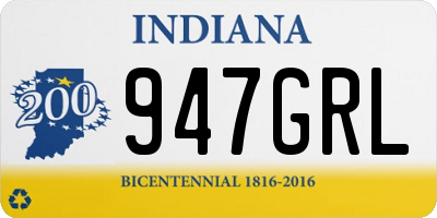 IN license plate 947GRL