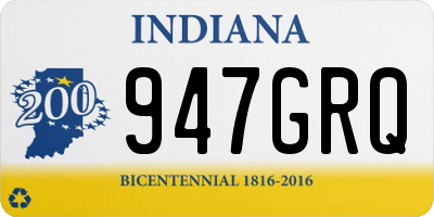IN license plate 947GRQ