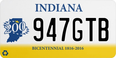 IN license plate 947GTB