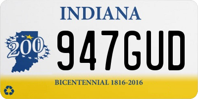 IN license plate 947GUD