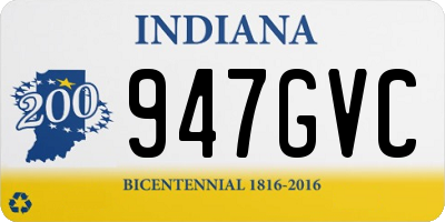 IN license plate 947GVC