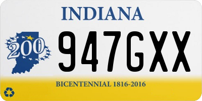 IN license plate 947GXX