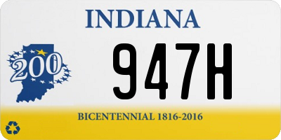 IN license plate 947H