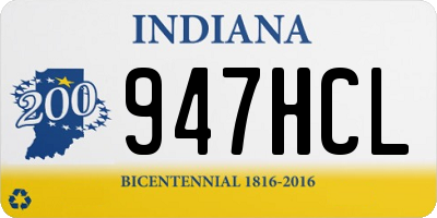 IN license plate 947HCL