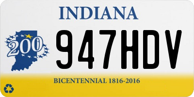 IN license plate 947HDV