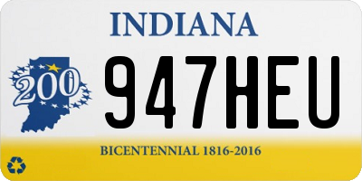 IN license plate 947HEU