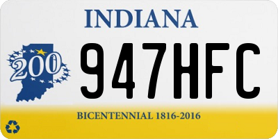 IN license plate 947HFC