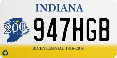 IN license plate 947HGB