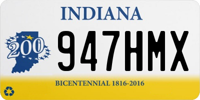 IN license plate 947HMX