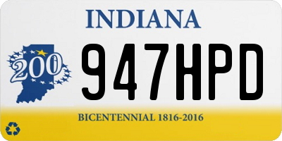 IN license plate 947HPD