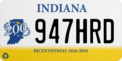 IN license plate 947HRD