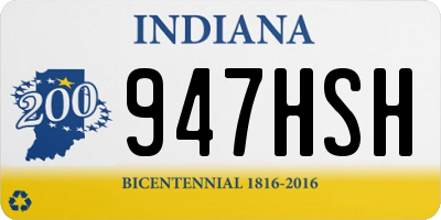 IN license plate 947HSH