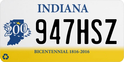 IN license plate 947HSZ
