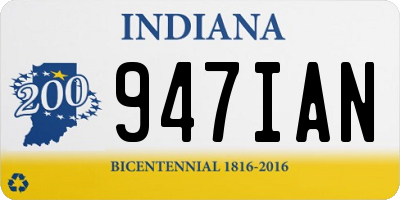 IN license plate 947IAN