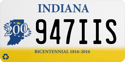 IN license plate 947IIS